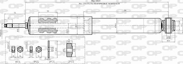 Open Parts SAB8316.32 - Ammortizzatore www.autoricambit.com