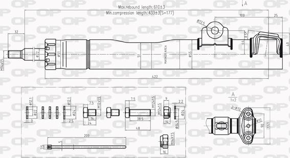 Open Parts SAB8222.31 - Ammortizzatore www.autoricambit.com