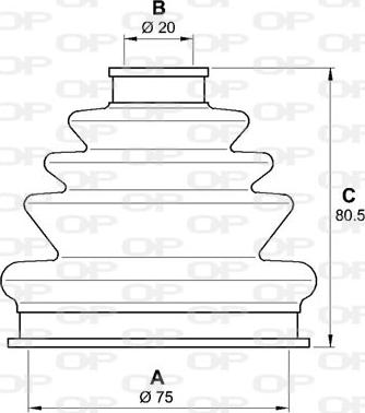 Open Parts SJK7255.00 - Cuffia, Semiasse www.autoricambit.com