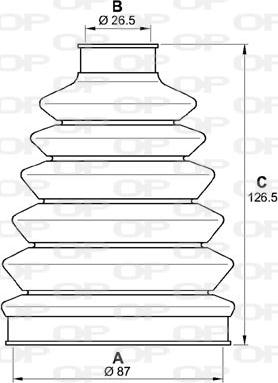 Open Parts SJK7257.00 - Cuffia, Semiasse www.autoricambit.com