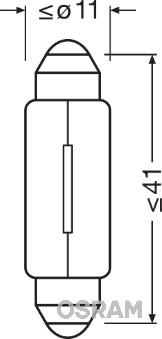 Osram 6411 - Lampadina, Luce abitacolo www.autoricambit.com