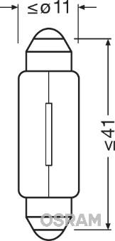 Osram 6413 - Lampadina, Luce abitacolo www.autoricambit.com