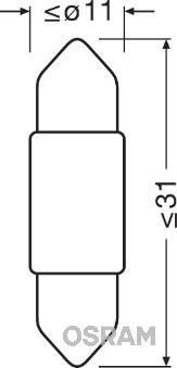 Osram 6431CW-01B - Lampadina, Luce abitacolo www.autoricambit.com