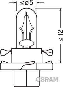 Osram 2452MFX6 - Lampadina, Illuminazione strumentazione www.autoricambit.com