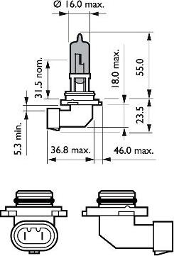 PHILIPS 9005WVUB1 - Lampadina, Faro di profondità www.autoricambit.com