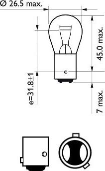 PHILIPS 12594B2 - Lampadina, Luce stop/Luce posteriore www.autoricambit.com