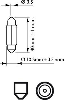 PHILIPS 12864CP - Lampadina, Luce targa www.autoricambit.com