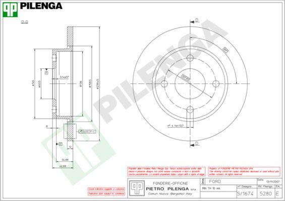 Pilenga 5280 - Discofreno www.autoricambit.com