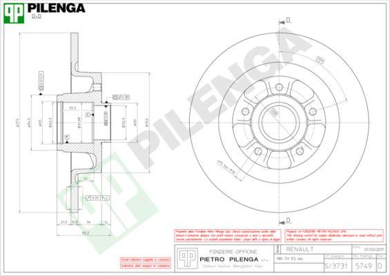 Pilenga 5749 - Discofreno www.autoricambit.com