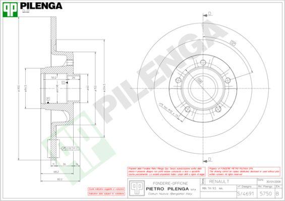 Pilenga 5750 - Discofreno www.autoricambit.com