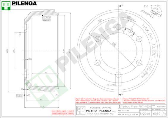 Pilenga 6050 - Tamburo freno www.autoricambit.com