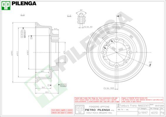 Pilenga 6010 - Tamburo freno www.autoricambit.com