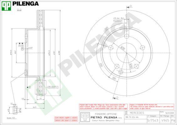 Pilenga V945 - Discofreno www.autoricambit.com