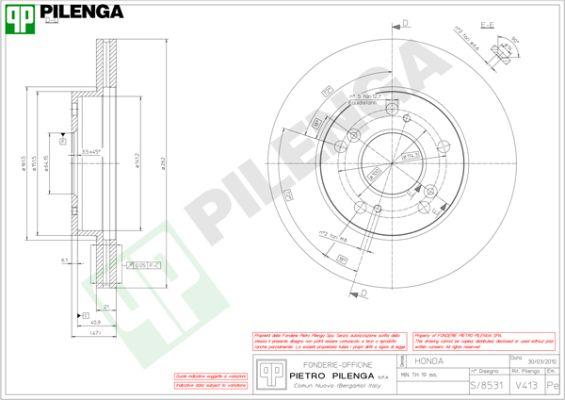 Pilenga V413 - Discofreno www.autoricambit.com