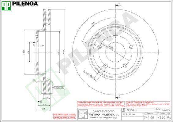 Pilenga V880 - Discofreno www.autoricambit.com