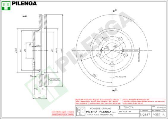 Pilenga V357 - Discofreno www.autoricambit.com