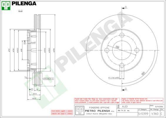 Pilenga V360 - Discofreno www.autoricambit.com