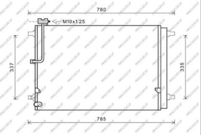 Prasco AD064C001 - Condensatore, Climatizzatore www.autoricambit.com