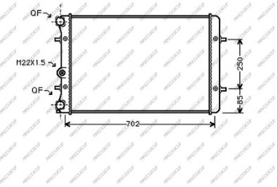 Prasco AD016R001 - Radiatore, Raffreddamento motore www.autoricambit.com