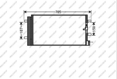 Prasco AD025C001 - Condensatore, Climatizzatore www.autoricambit.com