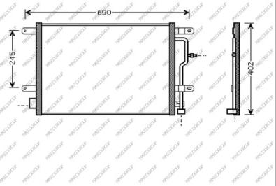 Prasco AD020C002 - Condensatore, Climatizzatore www.autoricambit.com