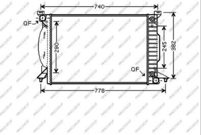 Prasco AD020R009 - Radiatore, Raffreddamento motore www.autoricambit.com