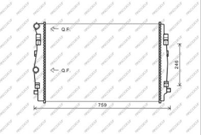 Prasco AD324R004 - Radiatore, Raffreddamento motore www.autoricambit.com