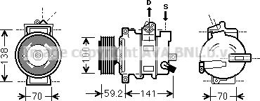 Prasco AIK329 - Compressore, Climatizzatore www.autoricambit.com