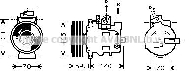 Prasco AIAK295 - Compressore, Climatizzatore www.autoricambit.com