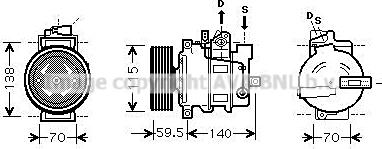 Prasco AIAK284 - Compressore, Climatizzatore www.autoricambit.com