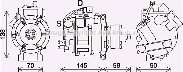 Prasco AIK423 - Compressore, Climatizzatore www.autoricambit.com