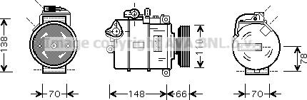 Prasco AIK226 - Compressore, Climatizzatore www.autoricambit.com