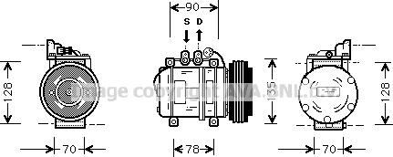 Prasco AUK018 - Compressore, Climatizzatore www.autoricambit.com