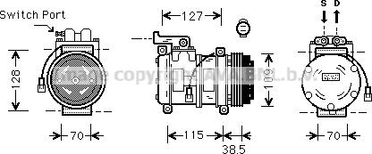 Prasco AUK027 - Compressore, Climatizzatore www.autoricambit.com