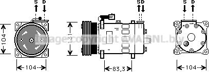 Prasco AUK156 - Compressore, Climatizzatore www.autoricambit.com