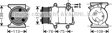 Prasco AUK185 - Compressore, Climatizzatore www.autoricambit.com