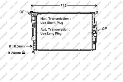 Prasco BM024R002 - Radiatore, Raffreddamento motore www.autoricambit.com