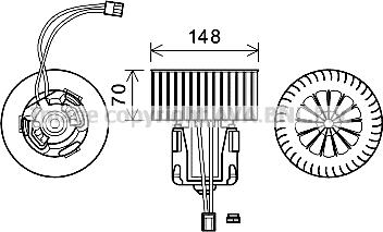 Prasco BW8540 - Elettromotore, Ventilatore abitacolo www.autoricambit.com