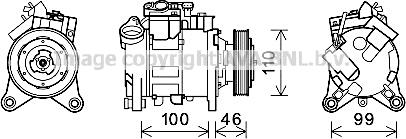 Prasco BWAK489 - Compressore, Climatizzatore www.autoricambit.com