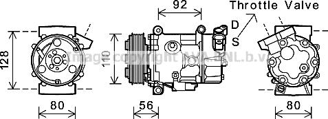 Prasco BWK416 - Compressore, Climatizzatore www.autoricambit.com