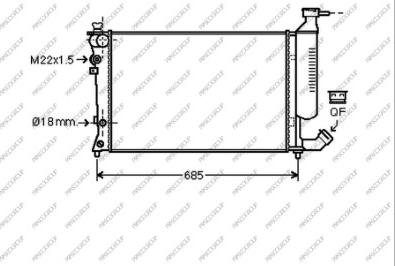 Prasco CI420R015 - Radiatore, Raffreddamento motore www.autoricambit.com