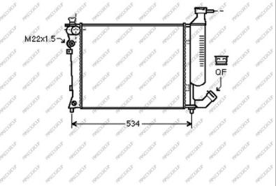 Prasco CI420R024 - Radiatore, Raffreddamento motore www.autoricambit.com