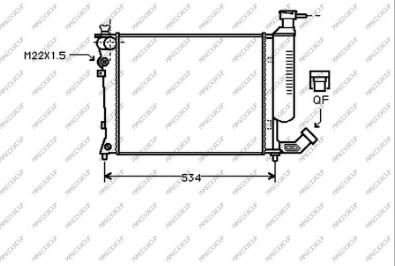 Prasco CI032R002 - Radiatore, Raffreddamento motore www.autoricambit.com