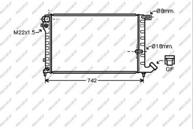 Prasco CI032R018 - Radiatore, Raffreddamento motore www.autoricambit.com