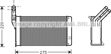 Prasco CN6082 - Scambiatore calore, Riscaldamento abitacolo www.autoricambit.com