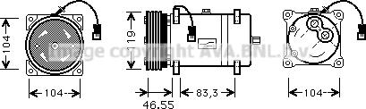 Prasco CNAK161 - Compressore, Climatizzatore www.autoricambit.com