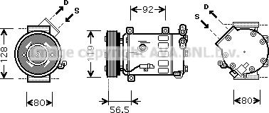 Prasco CNAK242 - Compressore, Climatizzatore www.autoricambit.com