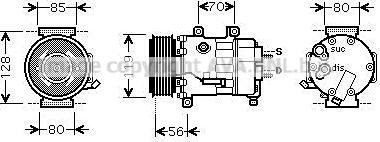 Prasco CNAK256 - Compressore, Climatizzatore www.autoricambit.com