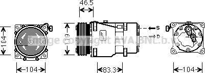 Prasco CNAK201 - Compressore, Climatizzatore www.autoricambit.com