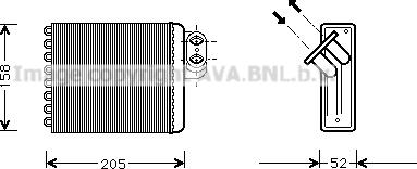 Prasco CR6053 - Scambiatore calore, Riscaldamento abitacolo www.autoricambit.com